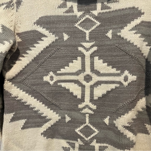 NWT LRL Lauren Ralph Lauren Southwestern Cowl Neck Sweater Cream Size Small - Picture 5 of 5